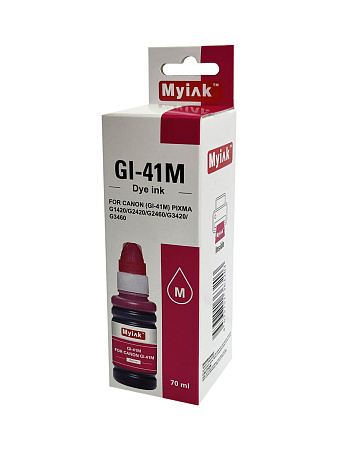 Чернила EcoTank GI-41M для Canon PIXMA G1420/G2420/G2460/G3420/G3460 (70мл,magenta) MyInk 