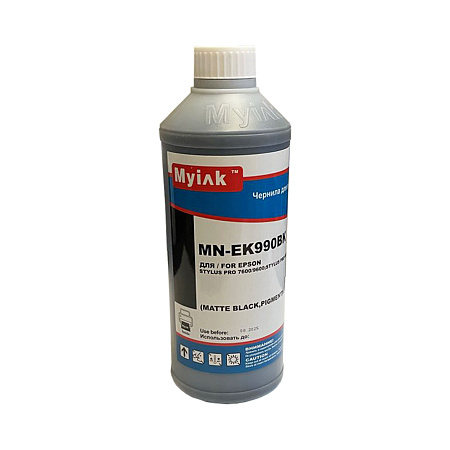 Чернила для  EPSON St Pro 4880, 7890, 3880, 9700, 7880, 7700, 9890, 4900, 3800, 7900, 9900, 9880, 11880, 4450, R3000, SureColor SC-T3200, T3000, T5200, T5000, T7200, T7000, P6000, P8000, P7000, P9000, P5000 (1л, matte black Pigment) EK990BK MyInk 