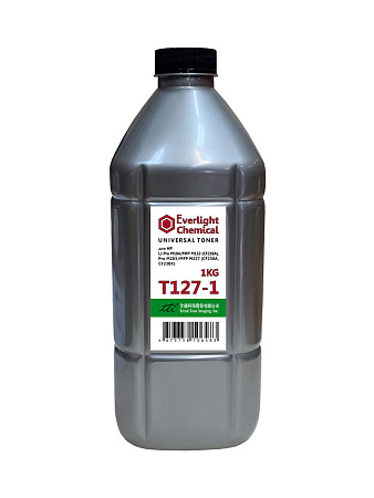 Тонер для HP Универсал тип T127-1 (фл,1кг,Everlight/TTI) Silver ATM 