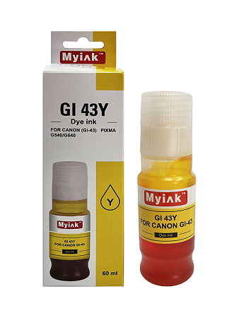 Чернила для CANON GI-43Y ( 60мл, контейнер,yellow  Dye) для PIXMA G540/G640 GI43Y MyInk 