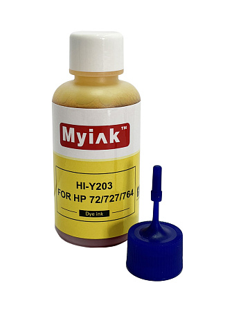 Чернила для (HP 72, HP 727, HP 764) C9373A (100мл,yellow) HI-Y203 Gloria™ MyInk 