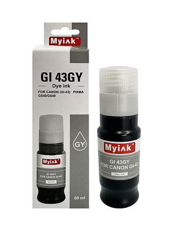 Чернила для CANON GI-43GY ( 60мл, контейнер, grey Dye) для PIXMA G540/G640 GI43GY MyInk Чернила для CANON GI-43GY ( 60мл, контейнер, grey Dye) для PIXMA G540/G640 GI43GY MyInk
