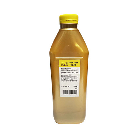 Тонер для HP Color LJ CP 1215/1515/1525/СМ1312/CM1415/CP1025/2025 (фл,500,желтый,Chemical,DL H52) Gold ATM 