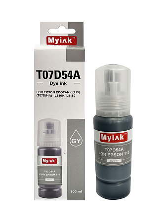 Чернила для EPSON EcoTank (115) (T07D54A) L8160 / L8180 (100мл,grey) MyInk Чернила для EPSON EcoTank (115) (T07D54A) L8160 / L8180 (100мл,grey) MyInk