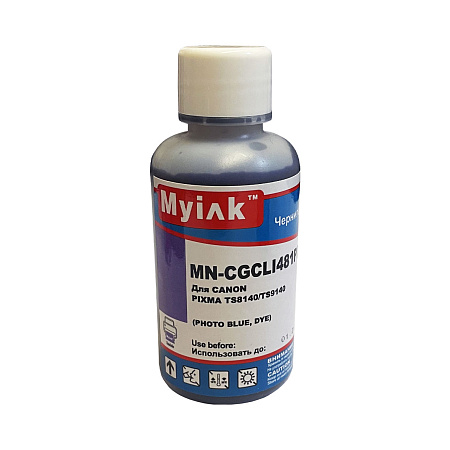 Чернила для CANON ( CLI-481PB) PIXMA TS8140, TS8240, TS8340, TS9140 (100мл,Photo blue Dye) MyInk Чернила для CANON ( CLI-481PB) PIXMA TS8140, TS8240, TS8340, TS9140 (100мл,Photo blue Dye) MyInk