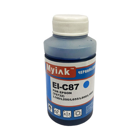 Чернила для EPSON L800/ L805/ L1800/ L100/ L200 EI-C87 (70мл, Cyan Dye) MyInk Чернила для EPSON L800/ L805/ L1800/ L100/ L200 EI-C87 (70мл, Cyan Dye) MyInk