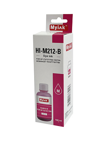 Чернила для (HP 72, HP 727, HP 764) C9372A (100мл,magenta, Dye) HI-M212-B Gloria™ MyInk 