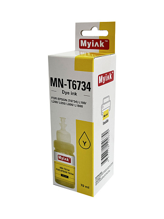 Чернила для EPSON (T6734) L100/L200/ L655/ L800/ L1800 (70мл, yellow Dye) EI-Y87-B Gloria™  MyInk 
