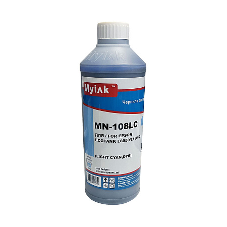 Чернила для EPSON EcoTank (108) L8050/L18054 (1л, light cyan, Dye) MyInk Чернила для EPSON EcoTank (108) L8050/L18054 (1л, light cyan, Dye) MyInk