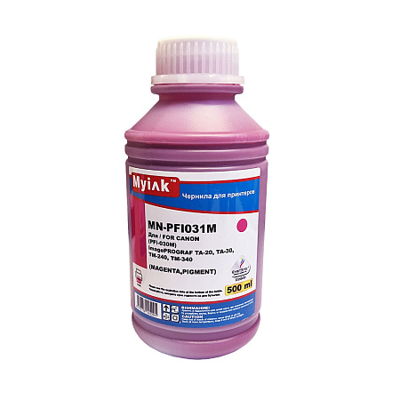 Чернила для CANON imagePROGRAF TM-240/TM-340 (PFI031M) (500мл,magenta,Pigment) MyInk Чернила для CANON imagePROGRAF TM-240/TM-340 (PFI031M) (500мл,magenta,Pigment) MyInk