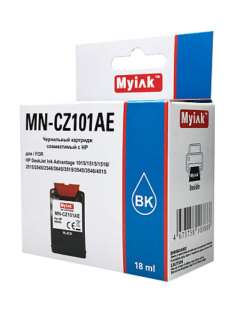 Картридж для (650XL) HP DJ Advantage 2515/3515/4515 CZ101AE (R) Black (18ml) Myink 
