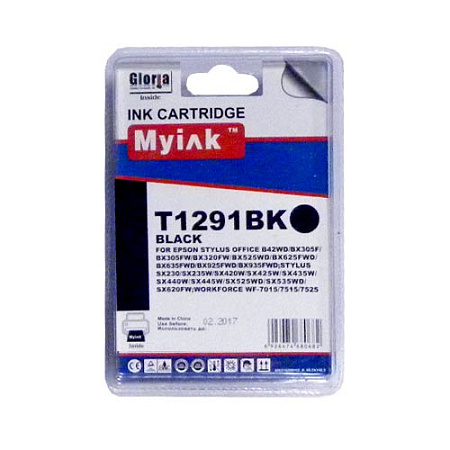 Картридж для (T1291) EPSON St SX420/525/620/Office BX305/525 Black (15ml, Pigment) MyInk SAL Картридж для (T1291) EPSON St SX420/525/620/Office BX305/525 Black (15ml, Pigment) MyInk SAL