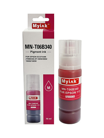 Чернила для EPSON EcoTank 113 (T06B340) ET-5850/5800/16600/16650 (70мл, magenta,Pigment) MyInk 