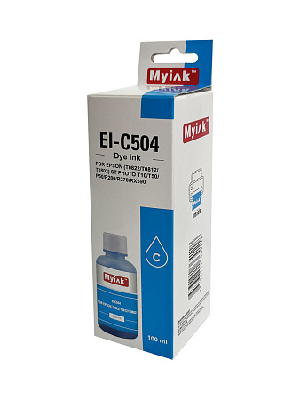 Чернила для EPSON (T0822/T0812/T0802) St Photo T10/T50/P50/R200/R270/RX590 (100мл,cyan Dye) EI-C504 Gloria™ MyInk Чернила для EPSON (T0822/T0812/T0802) St Photo T10/T50/P50/R200/R270/RX590 (100мл,cyan Dye) EI-C504 Gloria™ MyInk