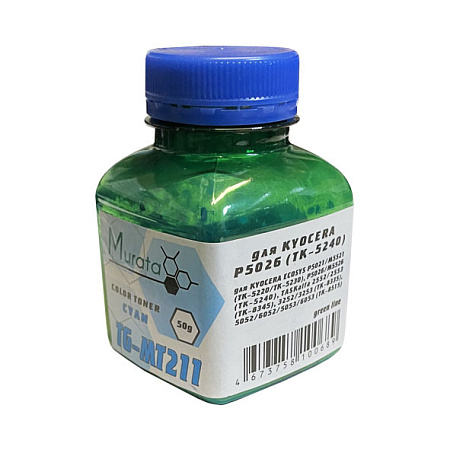 Тонер для KYOCERA ECOSYS P5021/P5026 (TK-5220/5240) (фл,50 ,синий,TG-MT211 Murata) Green Line Тонер для KYOCERA ECOSYS P5021/P5026 (TK-5220/5240) (фл,50 ,синий,TG-MT211 Murata) Green Line