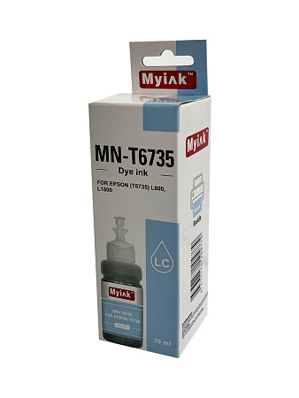 Чернила для EPSON (T6735) L800/  L805/ L1800 (70мл, контейнер, light cyan Dye) MN-T6735 MyInk 