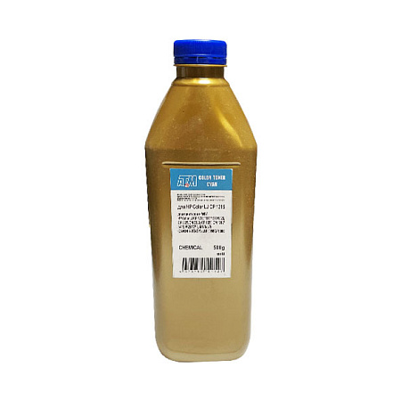 Тонер для HP Color LJ CP 1215/1515/1525/СМ1312/CM1415/CP1025/2025 (фл,500,синий,Chemical,DL H52) Gold ATM 