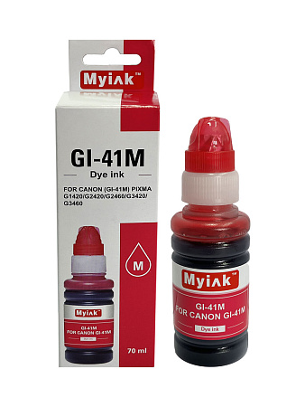 Чернила EcoTank GI-41M для Canon PIXMA G1420/G2420/G2460/G3420/G3460 (70мл,magenta) MyInk 
