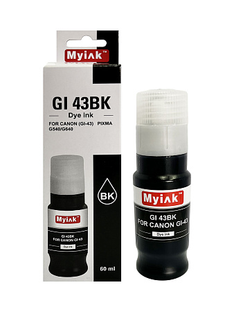 Чернила для CANON GI-43Bk ( 60мл, контейнер, black Dye) для PIXMA G540/G640 GI43BK MyInk 