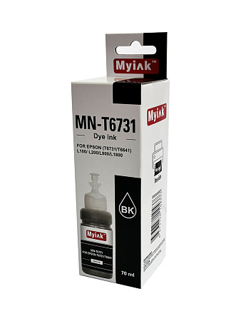 Чернила для EPSON (T6731/T6641) L100/ L200/L800/ L805/ L1800 (70мл, контейнер, black, Dye) MN- T6731 MyInk Чернила для EPSON (T6731/T6641) L100/ L200/L800/ L805/ L1800 (70мл, контейнер, black, Dye) MN- T6731 MyInk