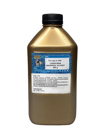 Тонер для OKI C5650/9650 Универсал (фл,900,синий,GLOSSY) Gold ATM 