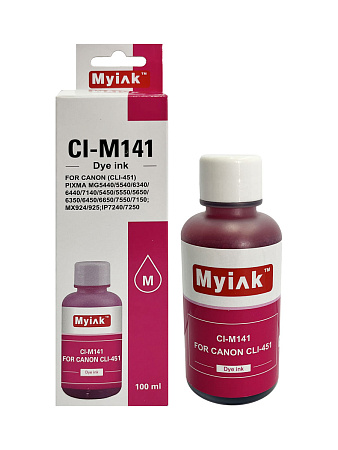 Чернила для CANON CLI-451M (100мл,magenta Dye) CI-M141 Gloria™ MyInk Чернила для CANON CLI-451M (100мл,magenta Dye) CI-M141 Gloria™ MyInk